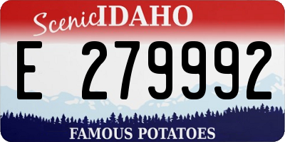 ID license plate E279992