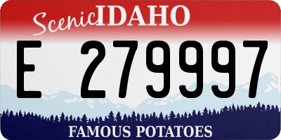 ID license plate E279997