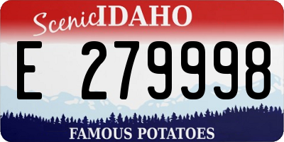 ID license plate E279998