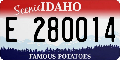 ID license plate E280014