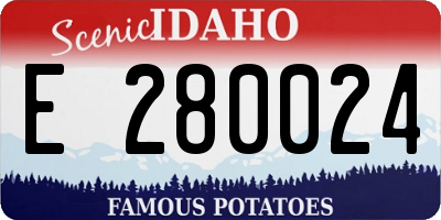 ID license plate E280024