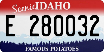 ID license plate E280032