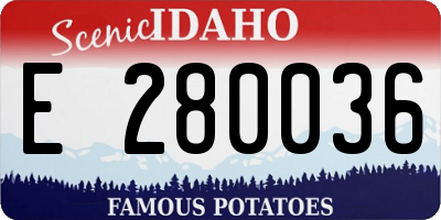 ID license plate E280036