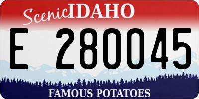 ID license plate E280045