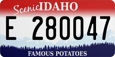 ID license plate E280047