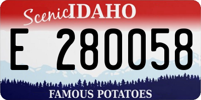 ID license plate E280058
