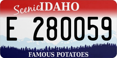 ID license plate E280059