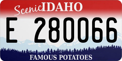 ID license plate E280066