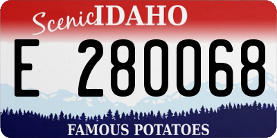 ID license plate E280068