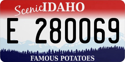 ID license plate E280069