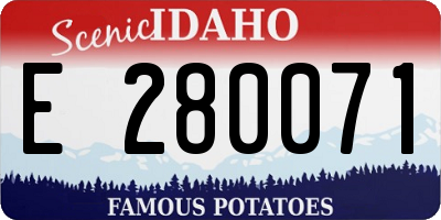 ID license plate E280071