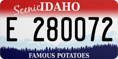 ID license plate E280072