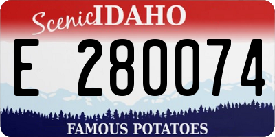 ID license plate E280074