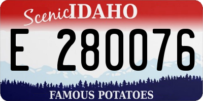 ID license plate E280076