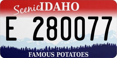 ID license plate E280077