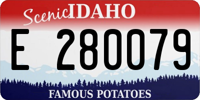 ID license plate E280079