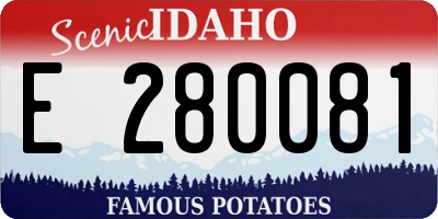 ID license plate E280081