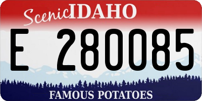ID license plate E280085