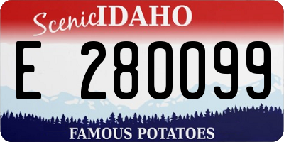 ID license plate E280099
