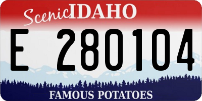 ID license plate E280104