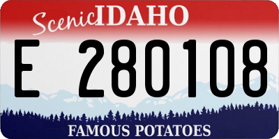 ID license plate E280108