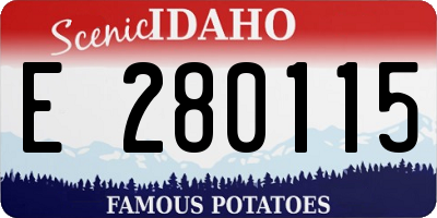 ID license plate E280115