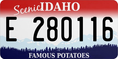 ID license plate E280116