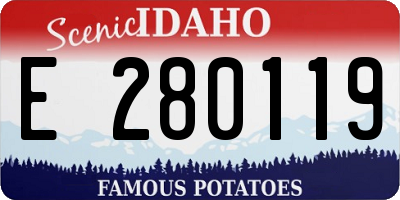 ID license plate E280119