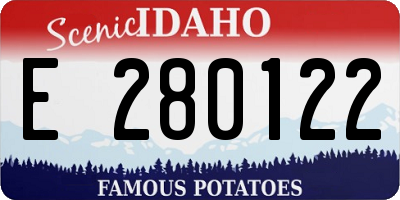 ID license plate E280122