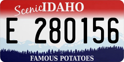 ID license plate E280156