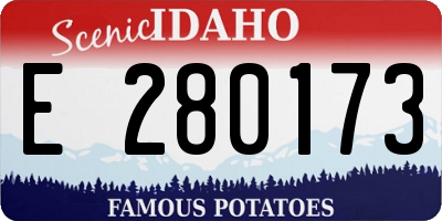 ID license plate E280173