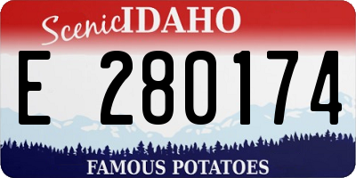 ID license plate E280174