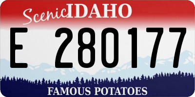 ID license plate E280177