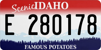 ID license plate E280178