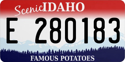 ID license plate E280183