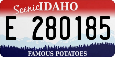 ID license plate E280185