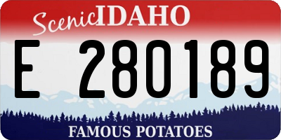 ID license plate E280189