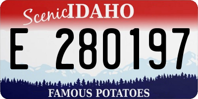 ID license plate E280197
