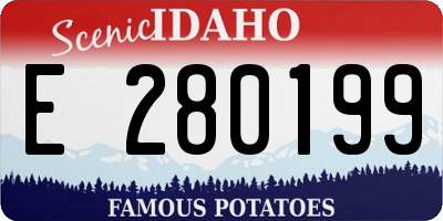 ID license plate E280199