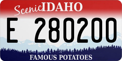ID license plate E280200