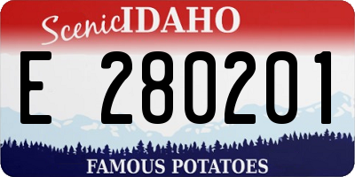 ID license plate E280201