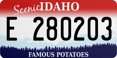 ID license plate E280203