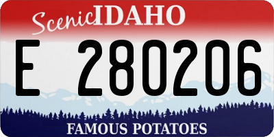 ID license plate E280206