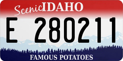 ID license plate E280211