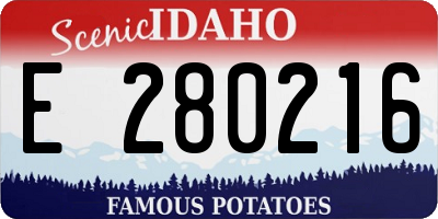 ID license plate E280216