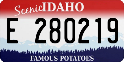 ID license plate E280219