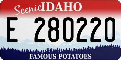 ID license plate E280220