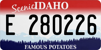 ID license plate E280226