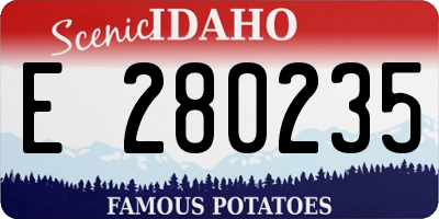 ID license plate E280235