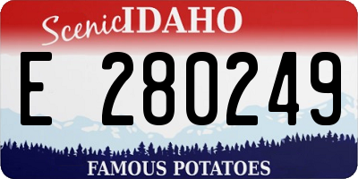 ID license plate E280249